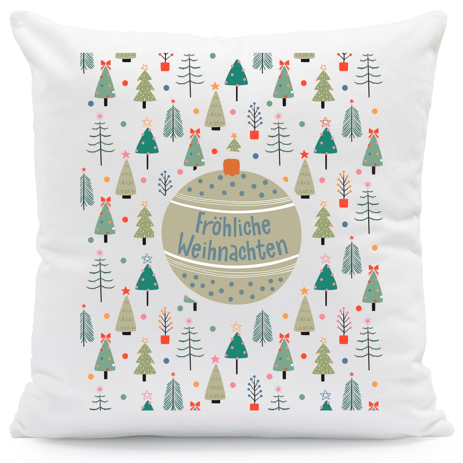GRAVURZEILE Zierkissen »mit Spruch Fröhliche Weihnachten Kissen mit