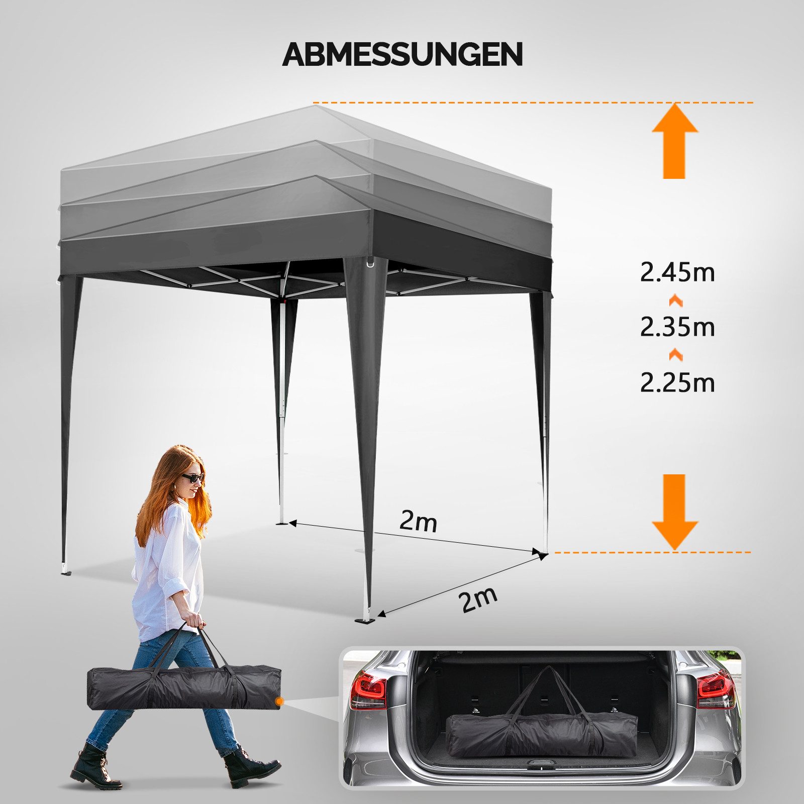 VINGLI Faltpavillon Pop Out Faltpavillon, BxT: 600x300 / 300x300/ 200x200 c günstig online kaufen
