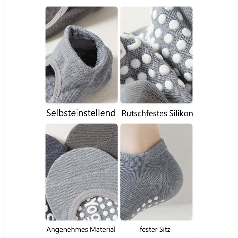 3 Krankenhaus Rutschfeste Socken Pilates für Yoga GelldG Socken Paare