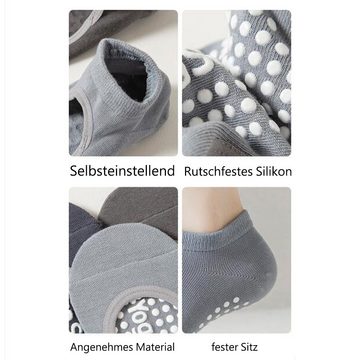GelldG Socken 3 Paare Rutschfeste Socken für Yoga Pilates Krankenhaus