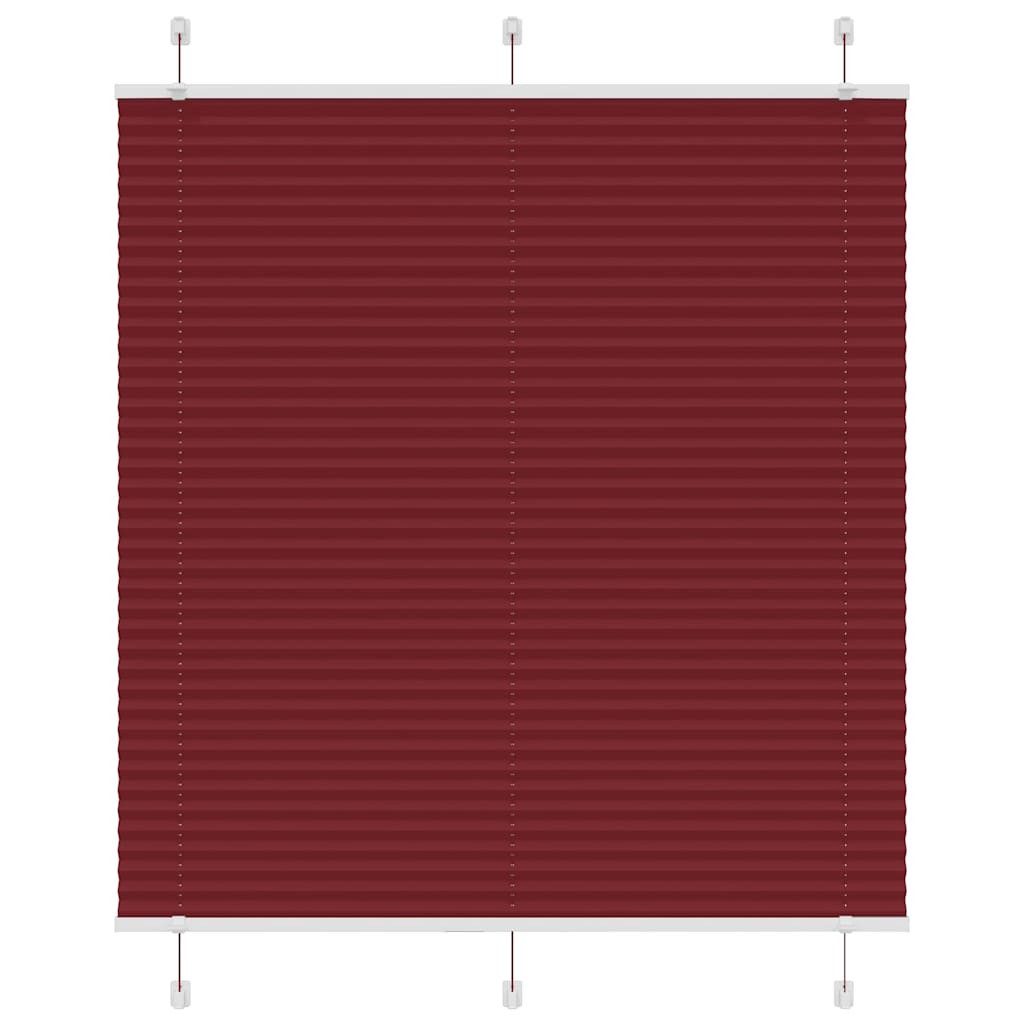 vidaXL Jalousie 120 x 100 cm Plissee Bordeauxrot 120x100 cm Stoffbreite 119,4 cm Polye