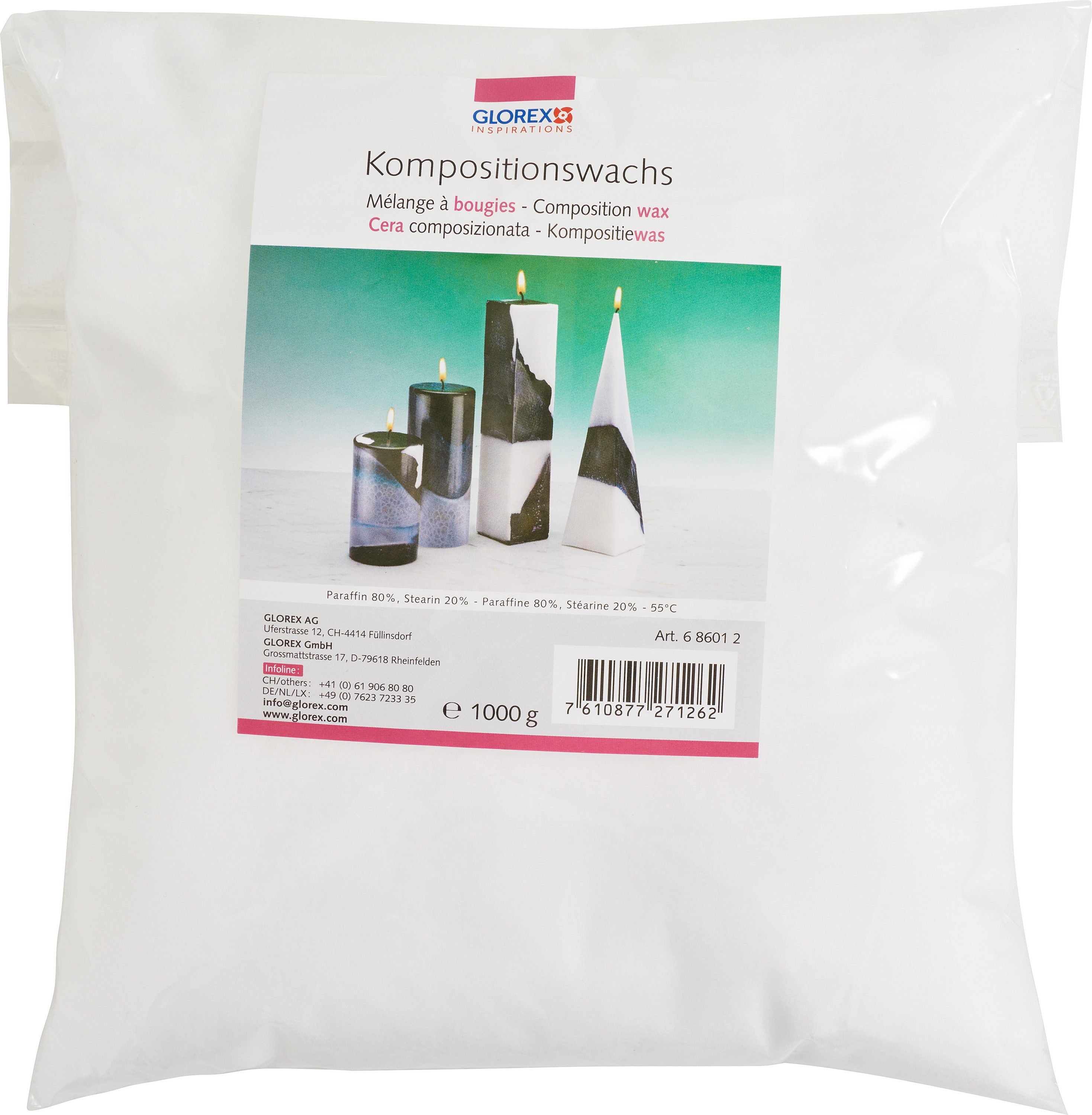 Glorex Modelliermasse Kompositionswachs, 1000g