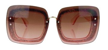 Ella Jonte Sonnenbrille im topmodischen Look Statement aufgesetzte Gläser Glitzereffekt