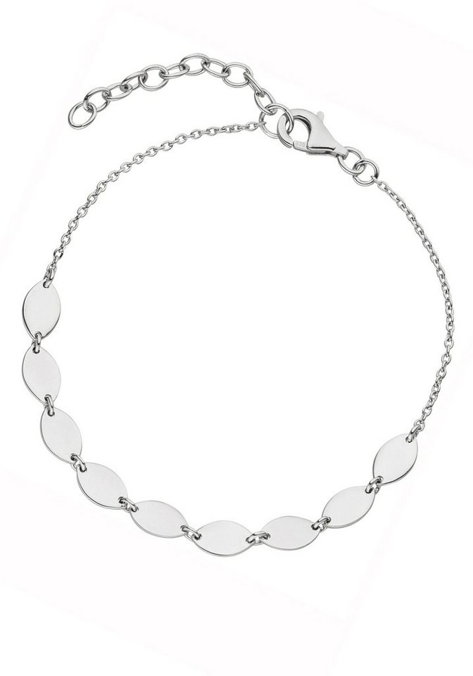 JOBO Armband mit Plättchen, 925 Silber 19 cm