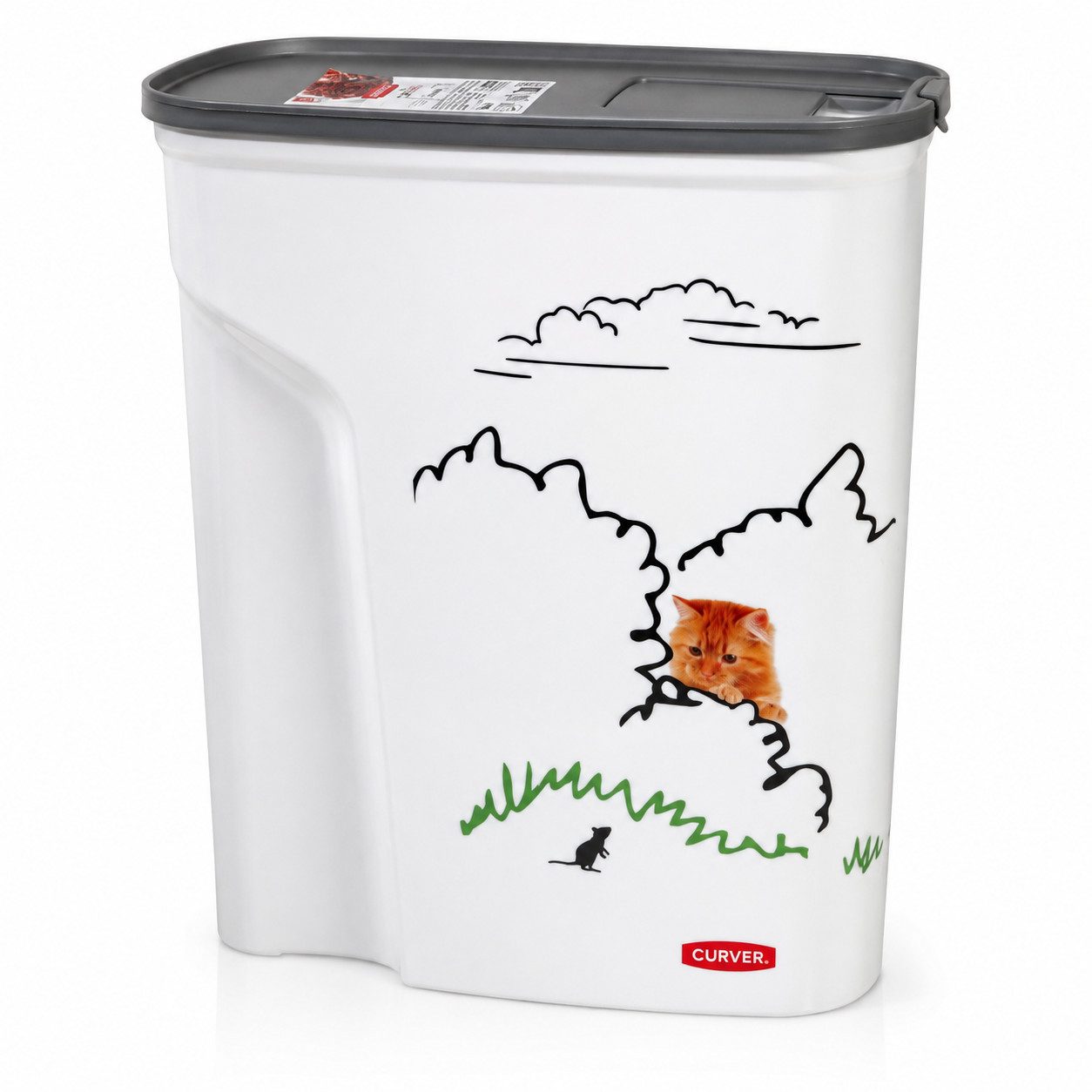 Curver Futterbehälter Tierfutterbox 6 L Futtercontainer Tierfutterbehälter Katzenfutterbox, Hundefutterbehälter Futterbox Aufbewahrungsbox Tierfutter Aufbewahrung