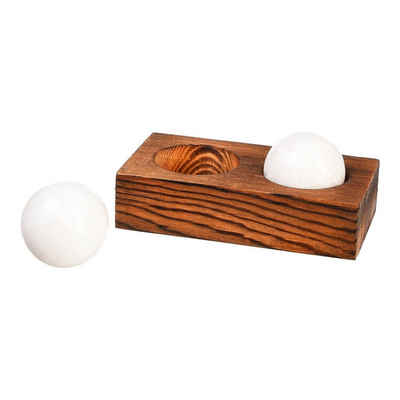 Depot Eiswürfelform Kühlstein-Set mit Halterung Globe, (Packung), aus Granit, Buchenholz (Fagus sylvatica), B 9 Zentimeter, H 5 Zentimeter, T 5 Zentimeter