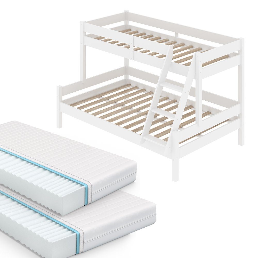 VitaliSpa® Etagenbett Everest, Weiß, 140x200 / günstig online kaufen