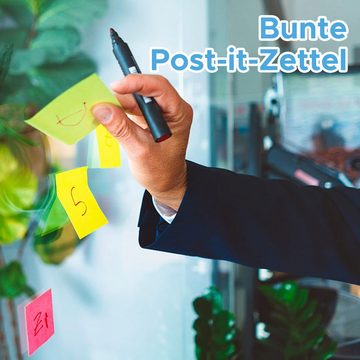 Daisred Haftnotizblock Farbige Haftnotizen - 51 x 38mm Haftnotizen Sticky Notes für Büro Haus, für Büro, Haus