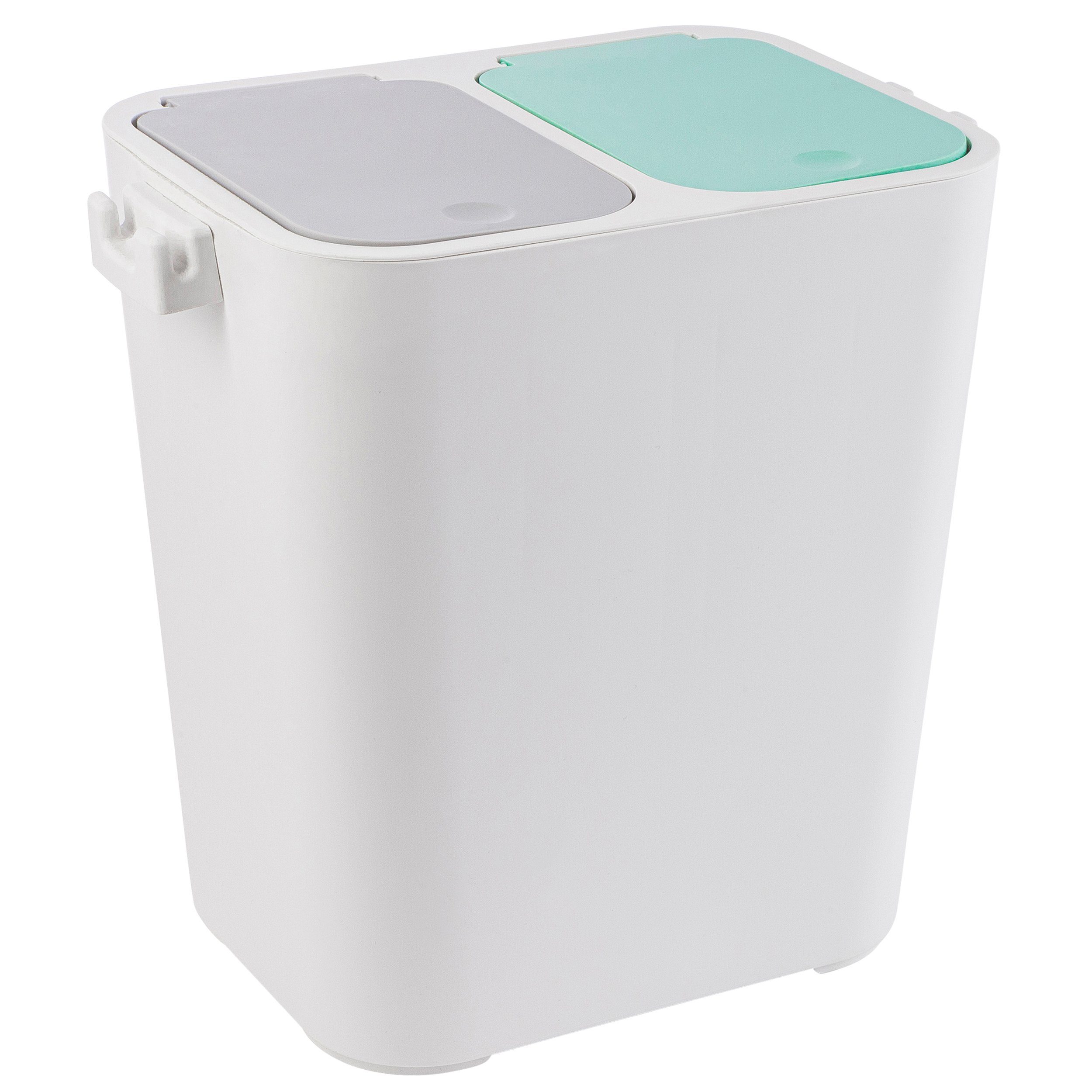 ONVAYA Mülltrennsystem Abfalleimer Tom, Mülltrennung mit mehreren Fächern, Мусорные урны Küche