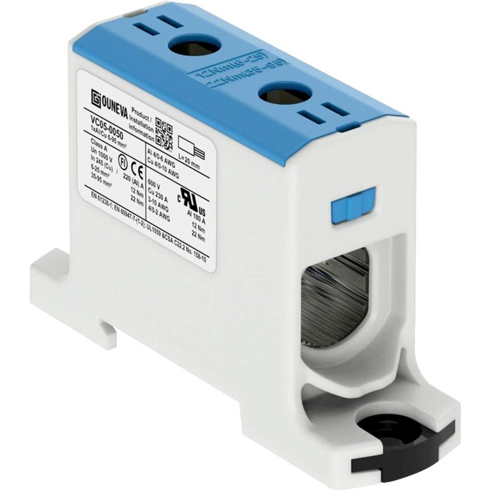 Ouneva Group Zusatzklemmen Ouneva Group VC05-0050 Verteilerblock Blau 1 St., (VC05-0050)