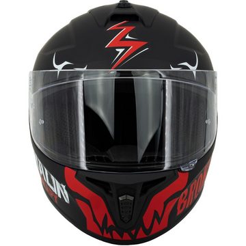 Broken Head Motorradhelm Adrenalin Therapy 4X Black-Red Matt, ein Helm für Adrenalin Junkies