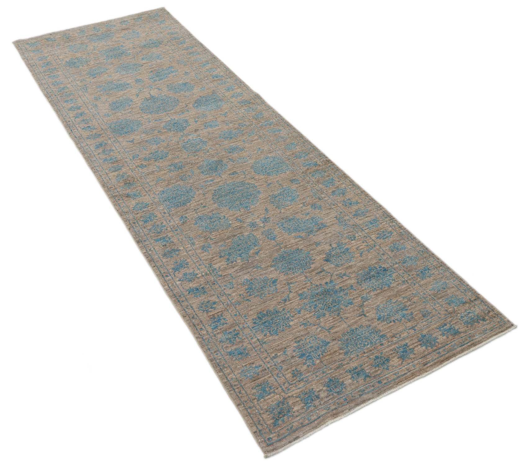 CABBEL Orientteppich 244x78 cm Farahan Beige Schurwolle Handgeknüpft Klassisch Unikat, Läufer, Höhe: 7 mm, 100% Schurwolle – weich, pflegeleicht, solide Knüpfdichte