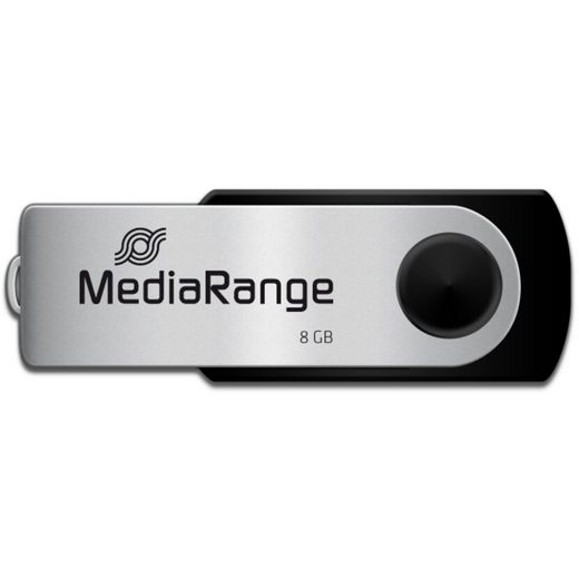Mediarange »MediaRange MR908 8 GB - Speicherstick - schwarz/silber« USB-Stick