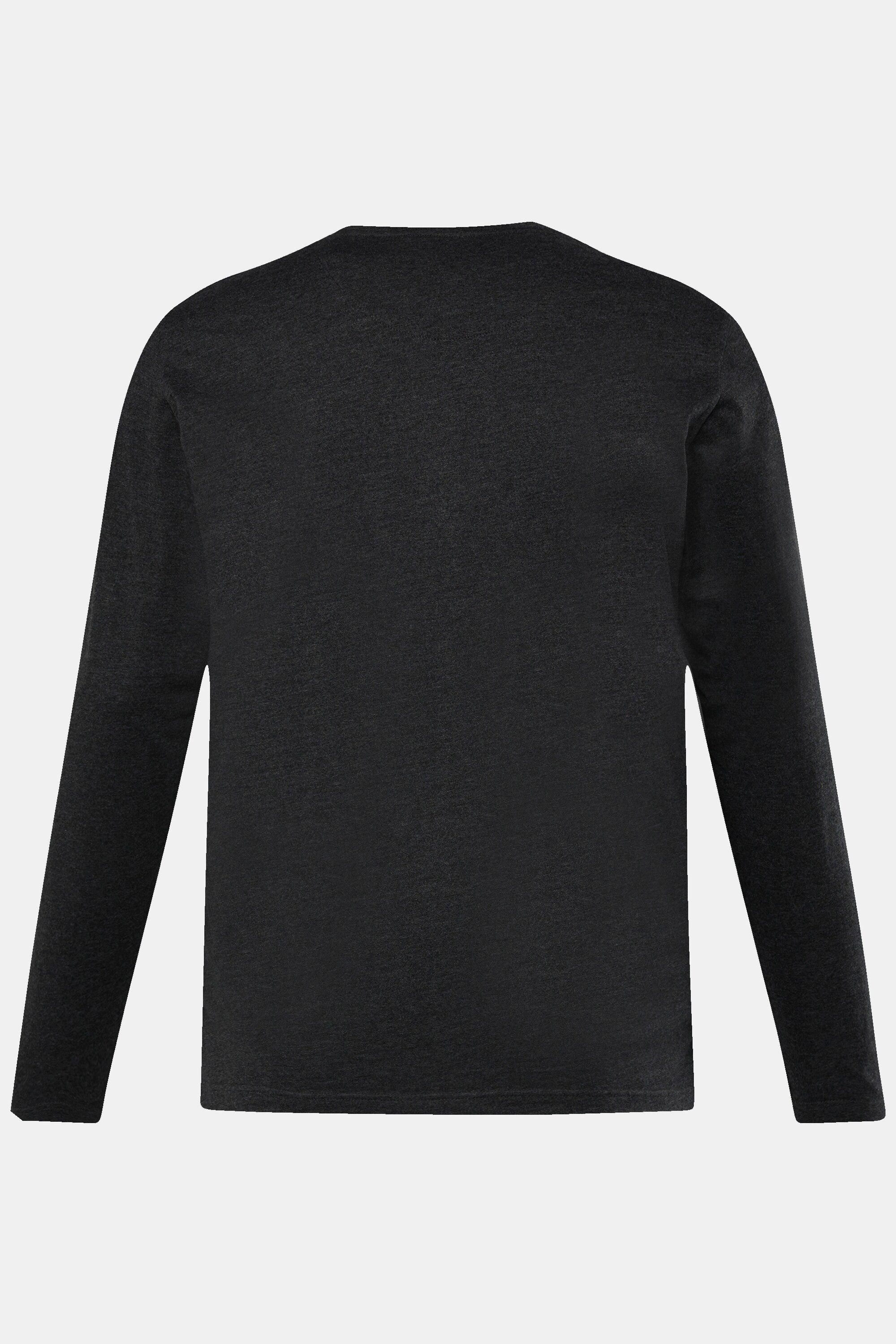 Men Plus T-Shirt Henley Basic Langarm Rundhals Bestseller – Bild 3 von 3