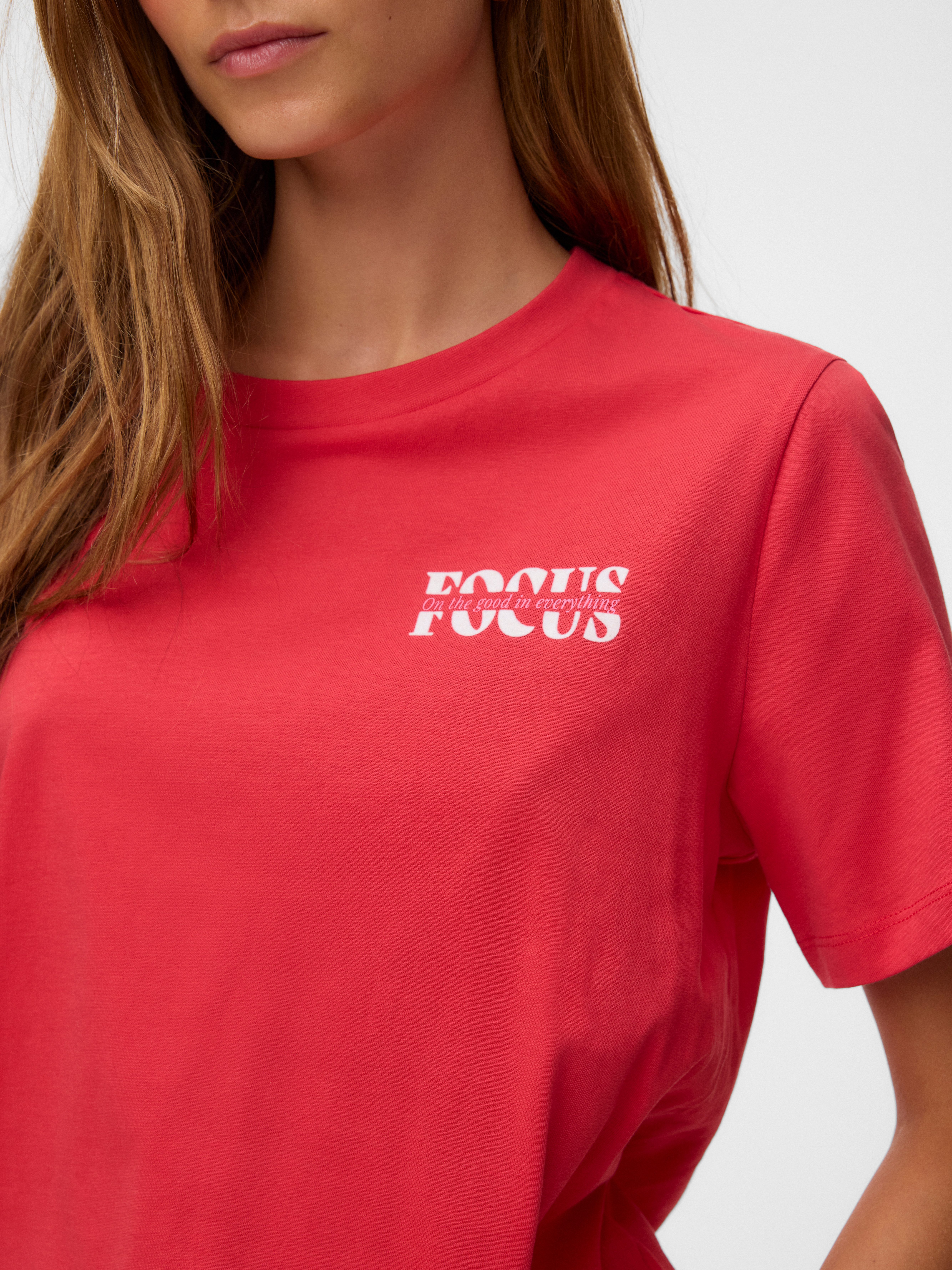 Vero Moda Kurzarmshirt VMHEIDI PAULINA SS TOP BOX JRS Baumwolle, regular fit – Bild 4 von 5