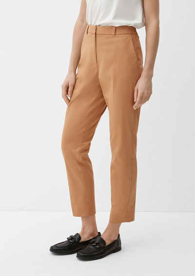 s.Oliver BLACK LABEL 7/8-Hose Slim: Chinohose mit Bundfalte