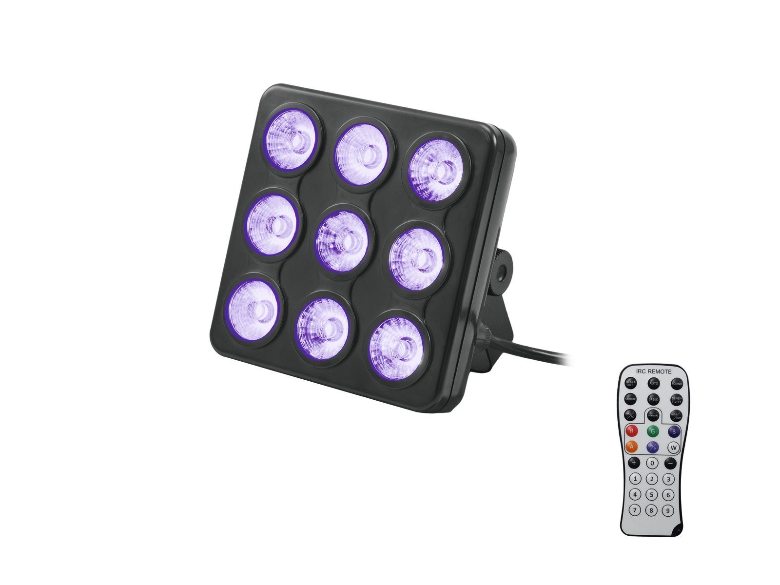 Discolicht LED Party Panel RGB+UV - Farbwechsel mit Musiksteuerung Programme