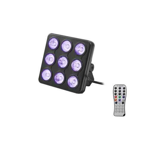 EUROLITE Discolicht LED Party Panel RGB+UV - Farbwechsel mit Musiksteuerung Programme, RGB+UV (rot, grün, blau, UV)