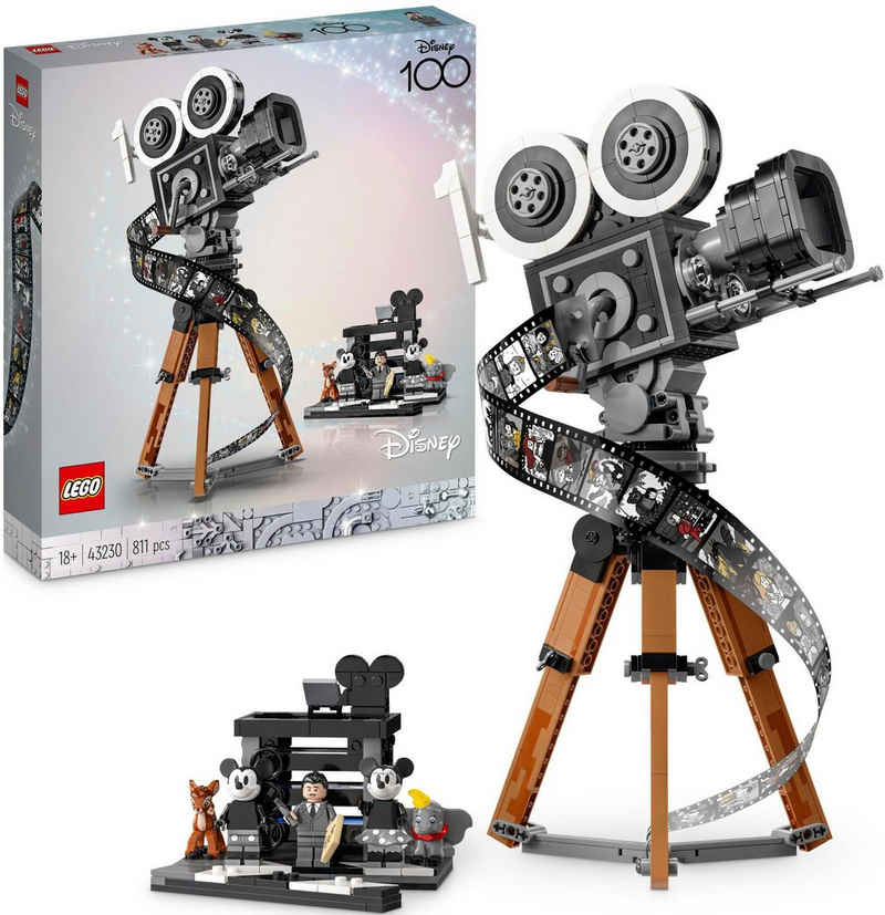 LEGO® Konstruktionsspielsteine Kamera – Hommage an Walt Disney (43230), LEGO® Disney, (811 St), Made in Europe