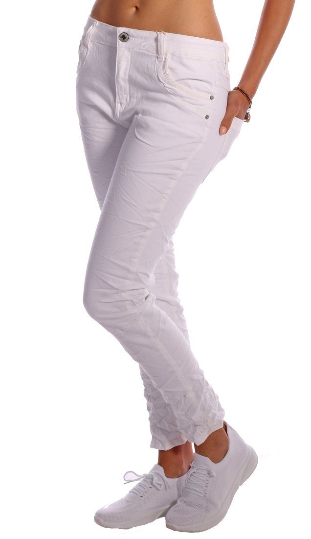 Button Jeans One Summerstyle Bootcut-Jeans "Bianca" 5 Zipper Pocket Charis Moda