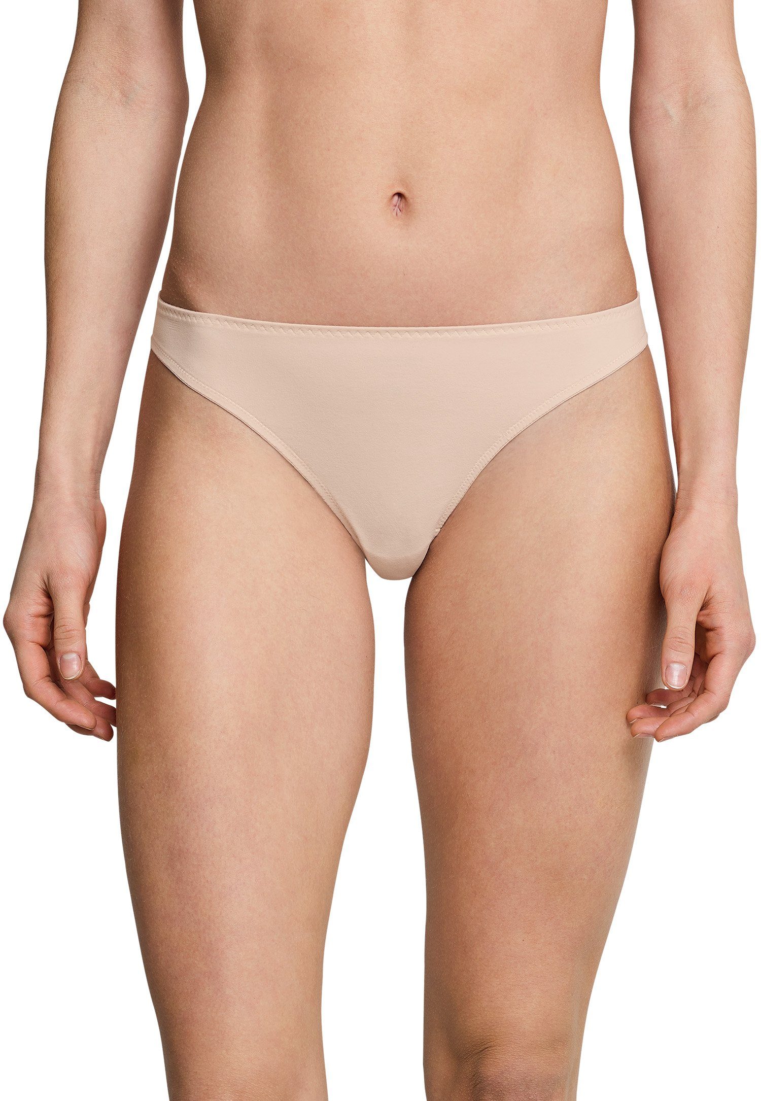 nahtlos störende Seamless Slip Damen (Set, 1-St., String/Slips Schiesser natur Spitze Set) ohne Unterhose Nähte