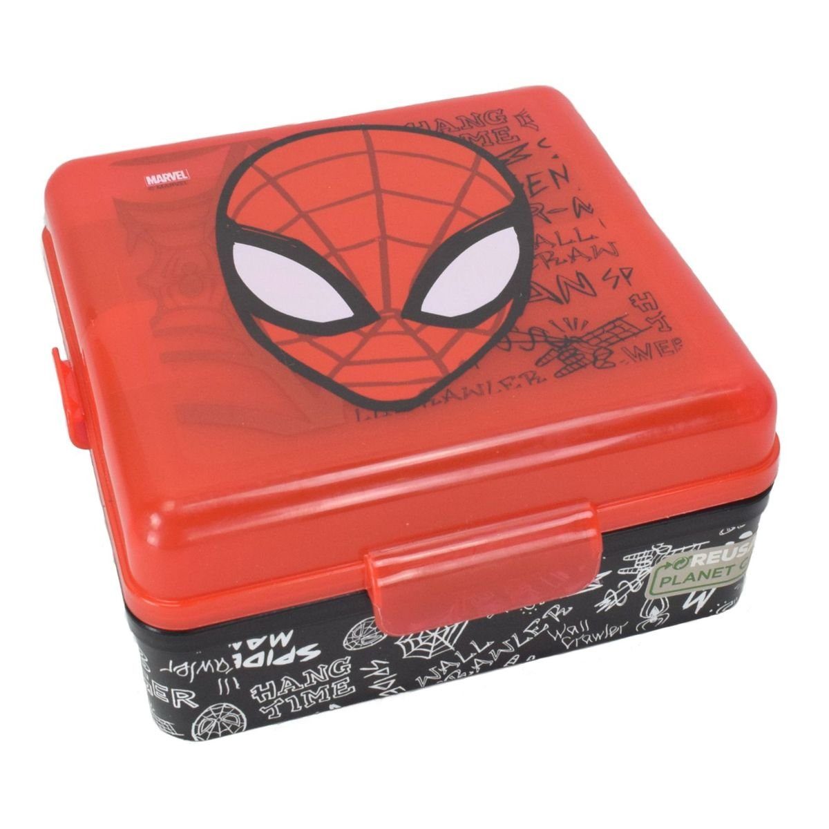 Stor Lunchbox Lunchbox Spiderman Quadratisch mit 3 Fächern Brotdose