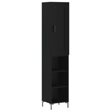 vidaXL Kleiderschrank Regal Highboard Schrank Hochschrank Schwarz 34,5x34x180 cm Holzwerksto