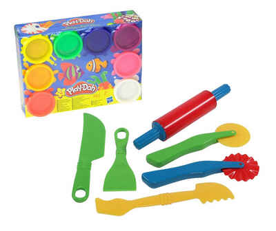 Knete 8er Pack Regenbogen Farben Knete mit 6 teiligem Knetwerkzeug im Set