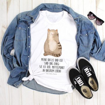 Mr. & Mrs. Panda T-Shirt Katze Sitzen - Weiß - Geschenk, Katzendeko, Katzenfreund, Katzenacces (1-tlg)