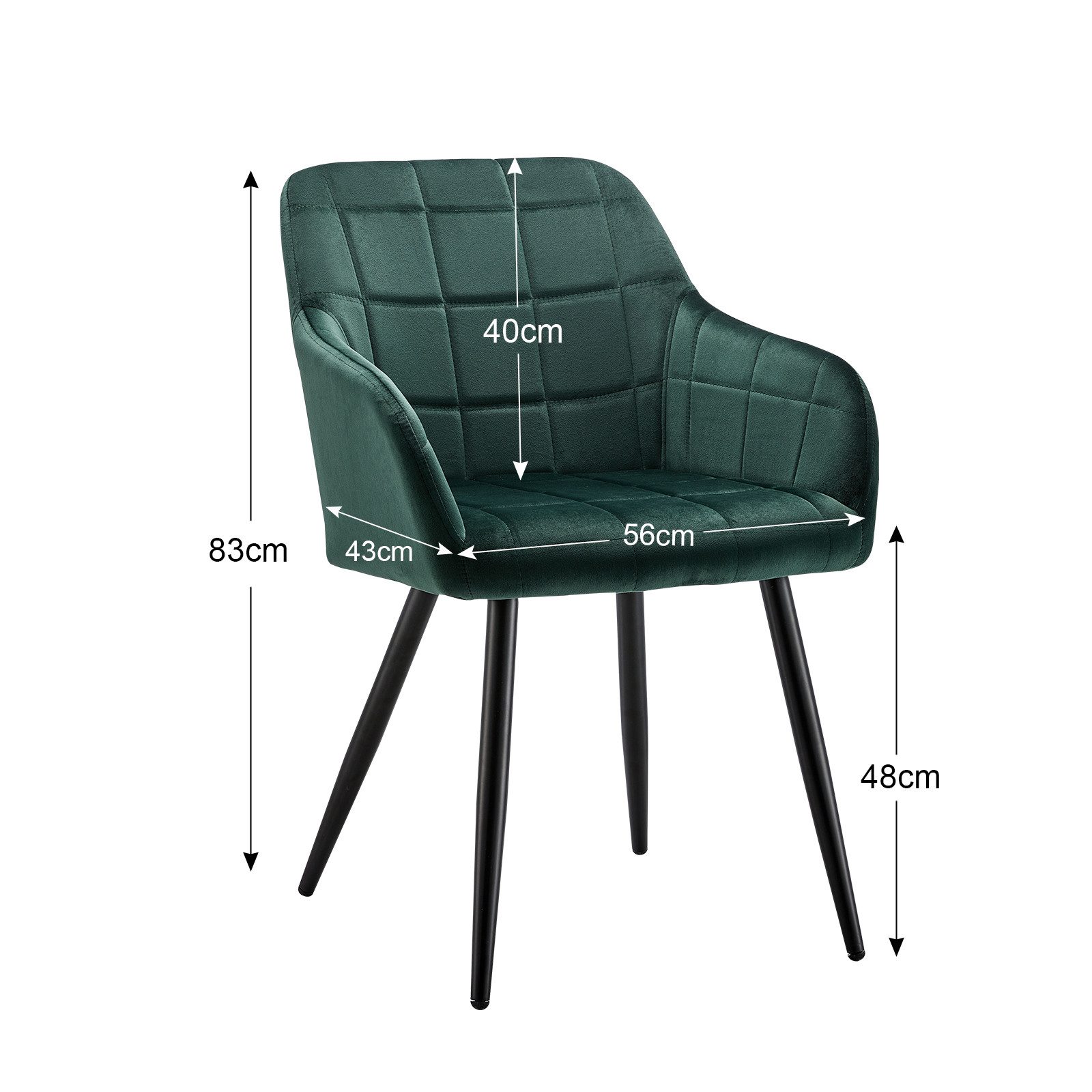 Ofcasa Esszimmerstuhl Polsterstühle (4er Set), Samt günstig online kaufen