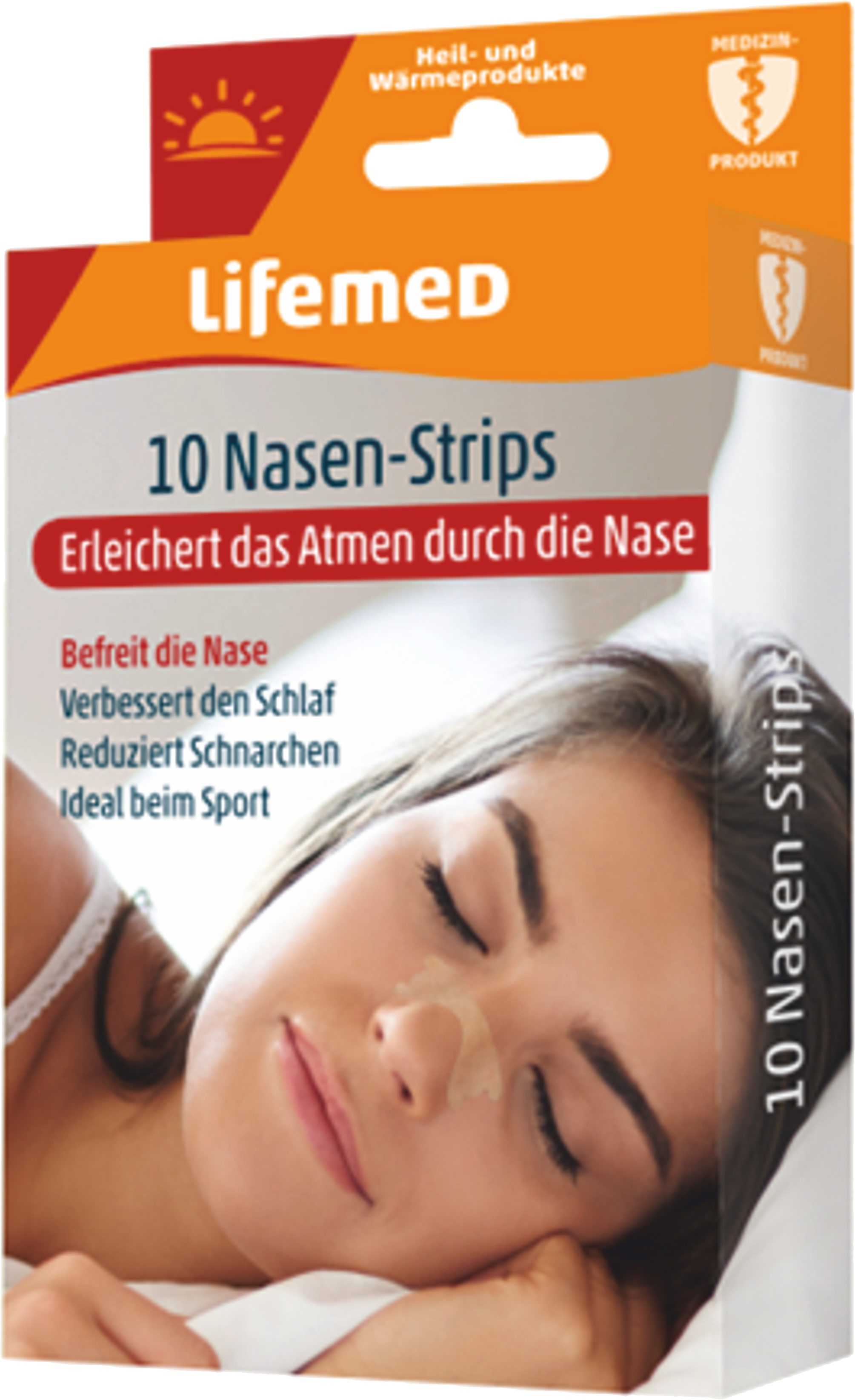 LifeMed Nasenpflaster Nasenstrips für erleichtertes Atmen - Sport & Verbesserter Schlaf (1 St)