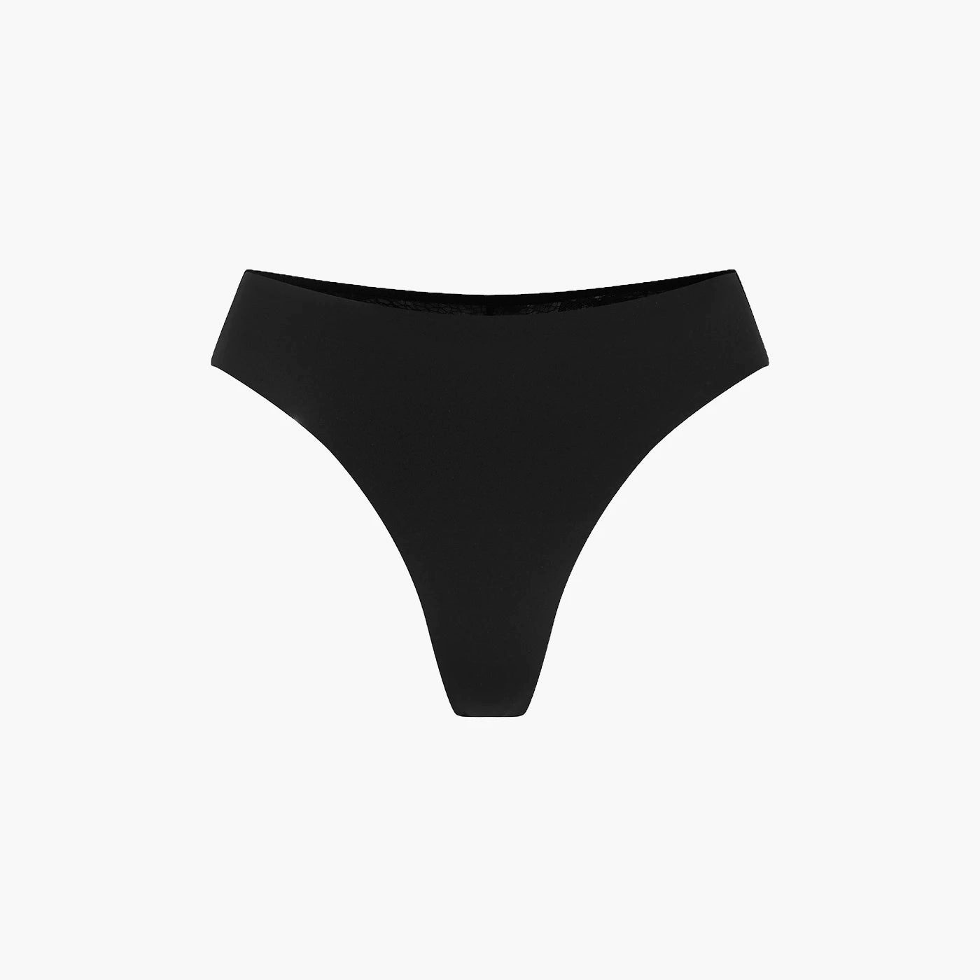 CREAMY Tanga Tanga mit Spitze, 3er Pack-Schwarz-XS