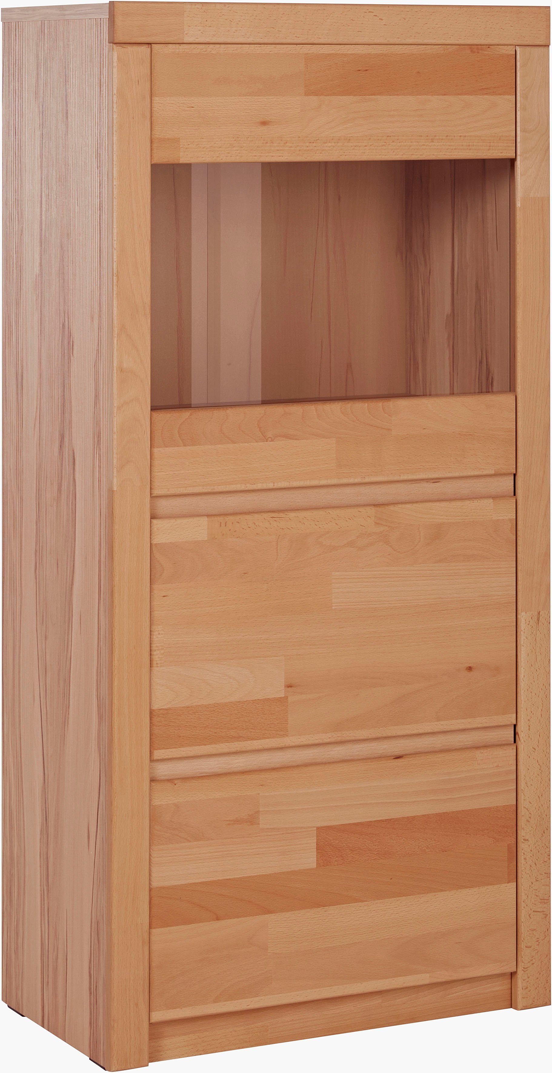 OTTO home Vitrine Silkeborg schöne grifflose Optik, teilmassiv – Bild 2 von 5