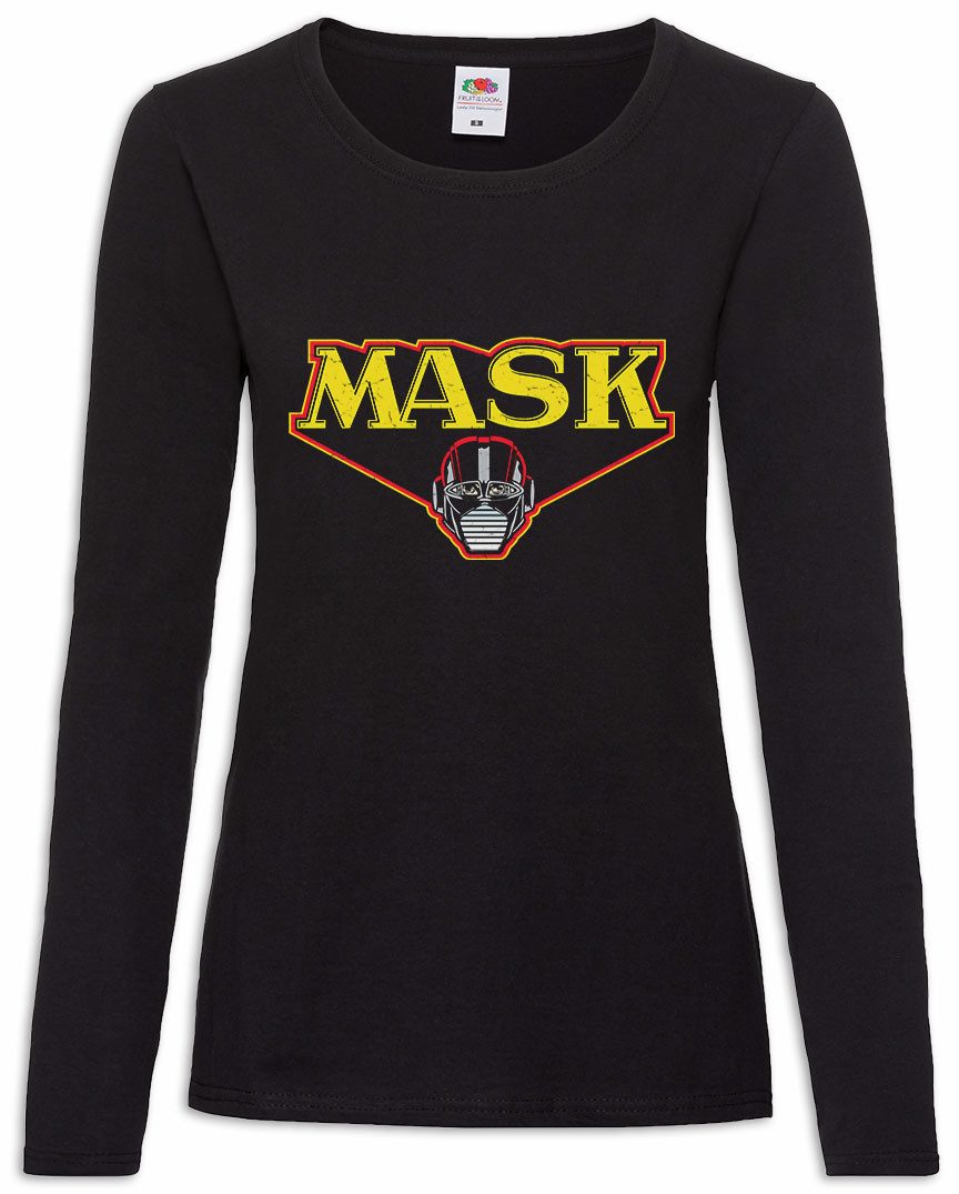 Langarmshirt MASK Retro Logo Damen Langarmshirt Venom Kult TV Cartoon Retro 80s