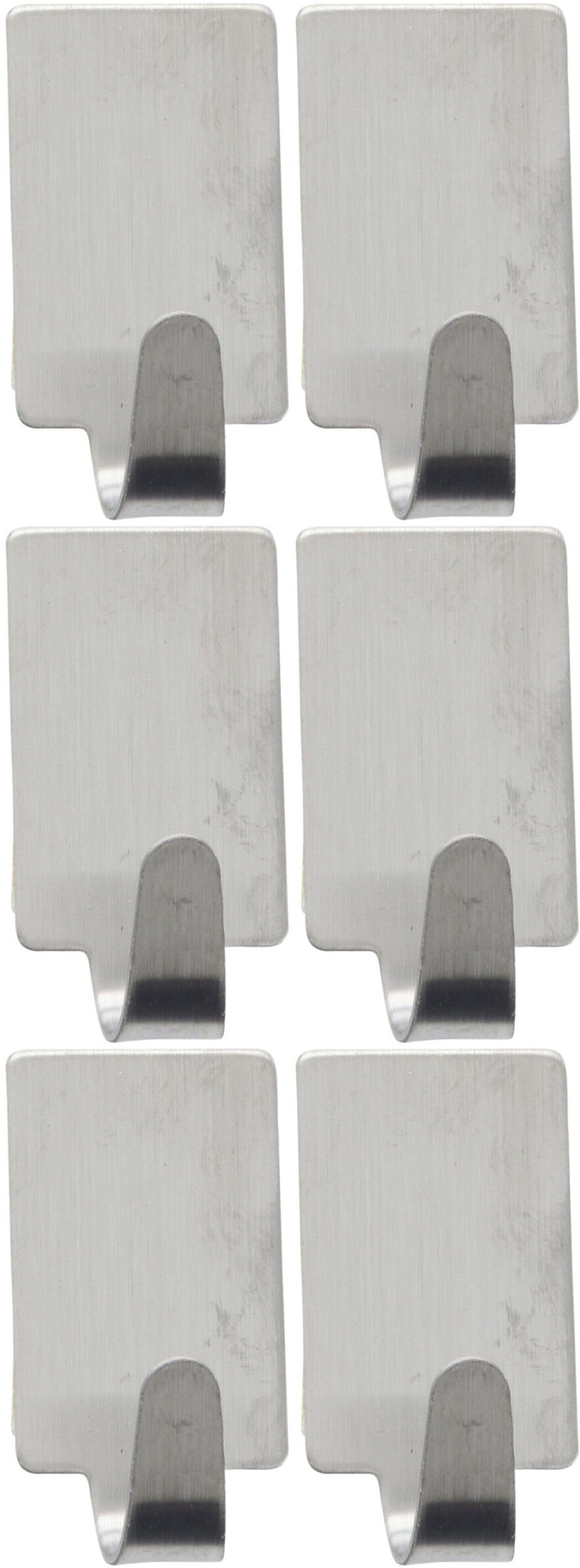 Koopman Handtuchhaken Wandhaken Selbstklebend 3 cm Rund / Eckig 6 er Set, (Set, 6-St., Packung), Wandhaken, 6-tlg, Klebehaken, Selbstklebend