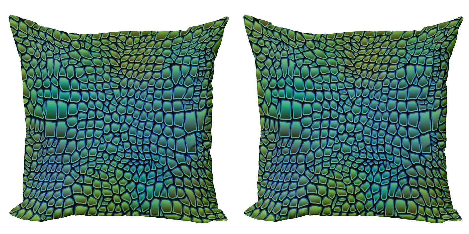 Kissenbezüge Modern Tier Alligatorhaut (2 Abakuhaus Accent Doppelseitiger Stück), Digitaldruck,