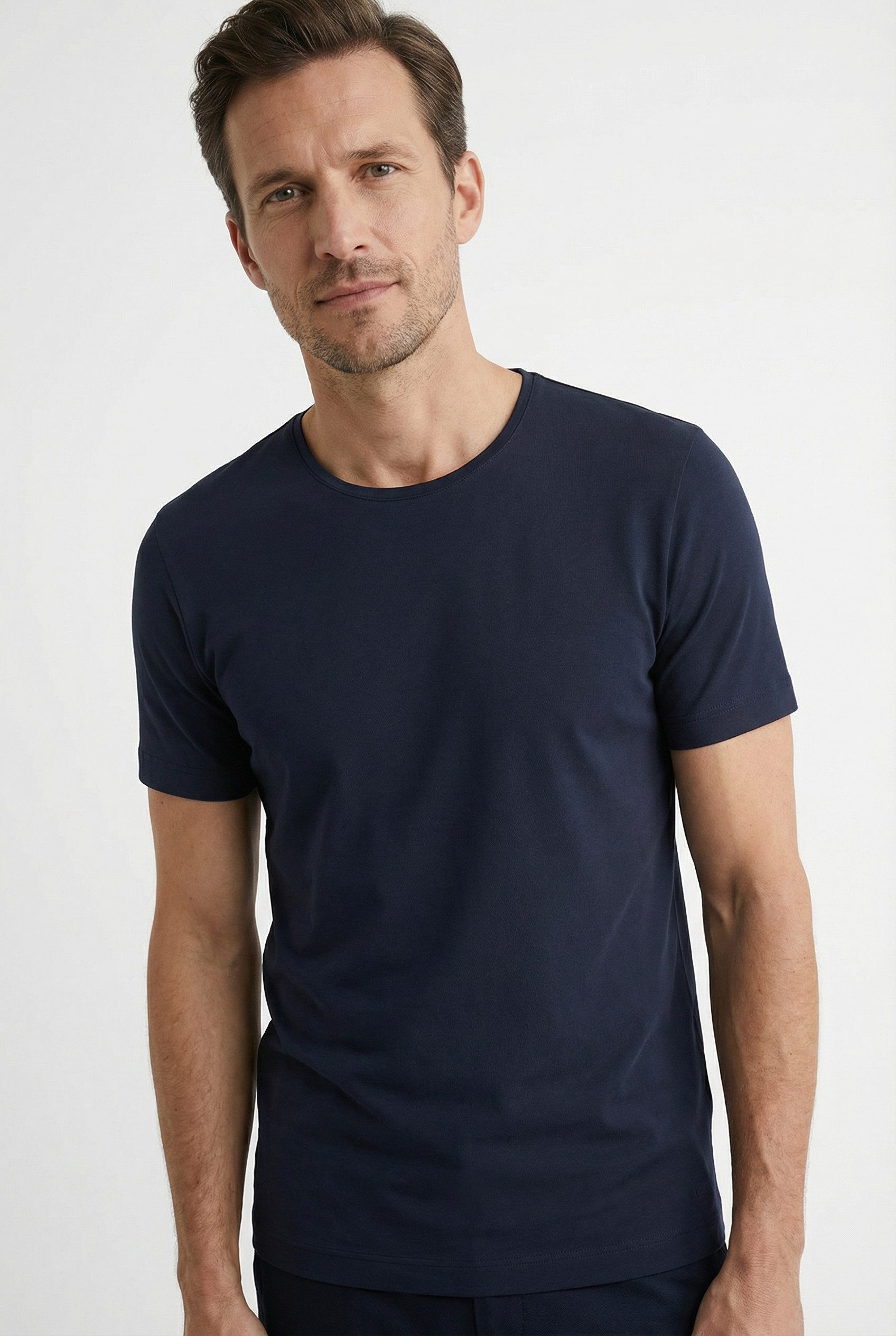 OLYMP Rundhalsshirt aus Leinen
