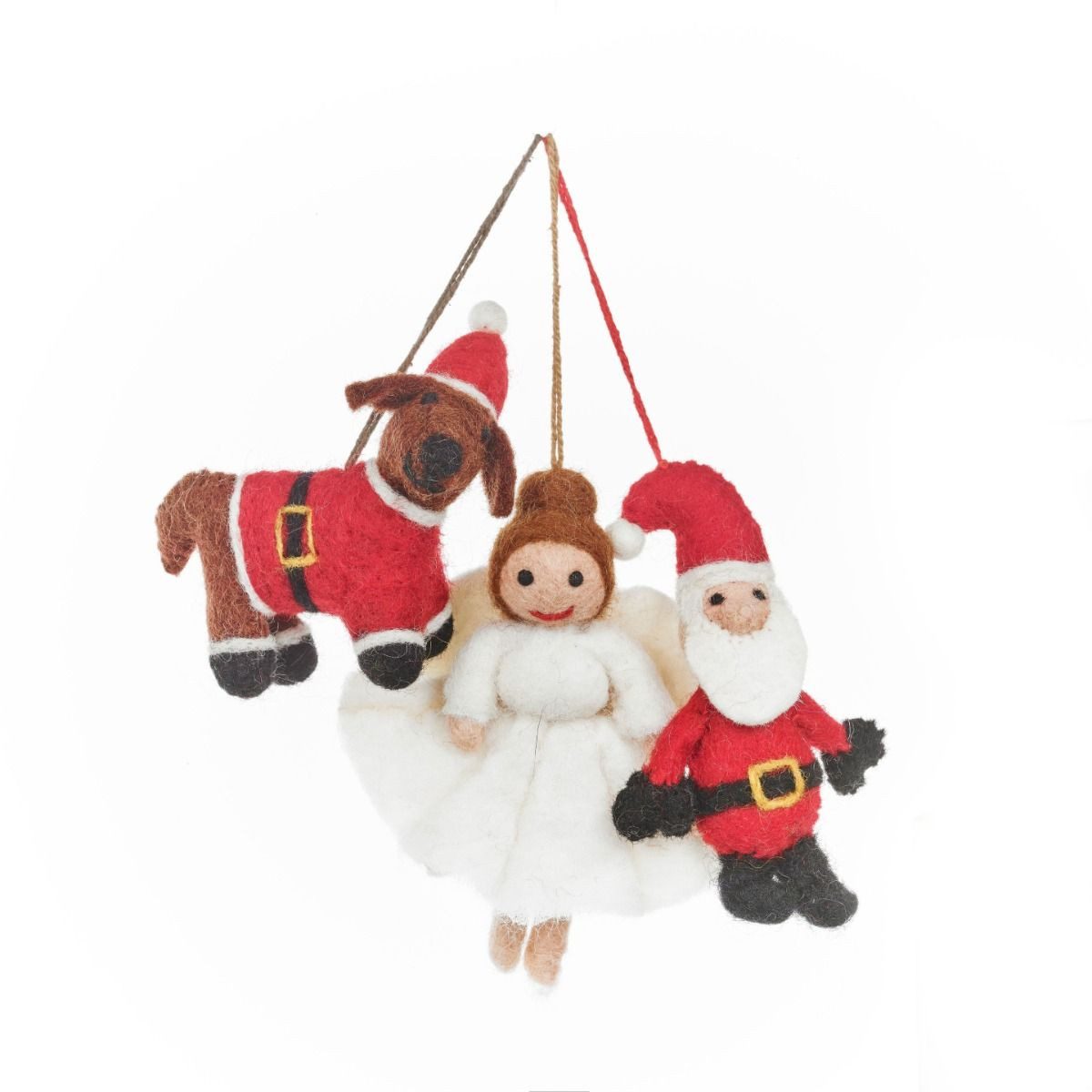 felt so good Christbaumschmuck Festliche Weihnachtsfavoriten, 3er Set