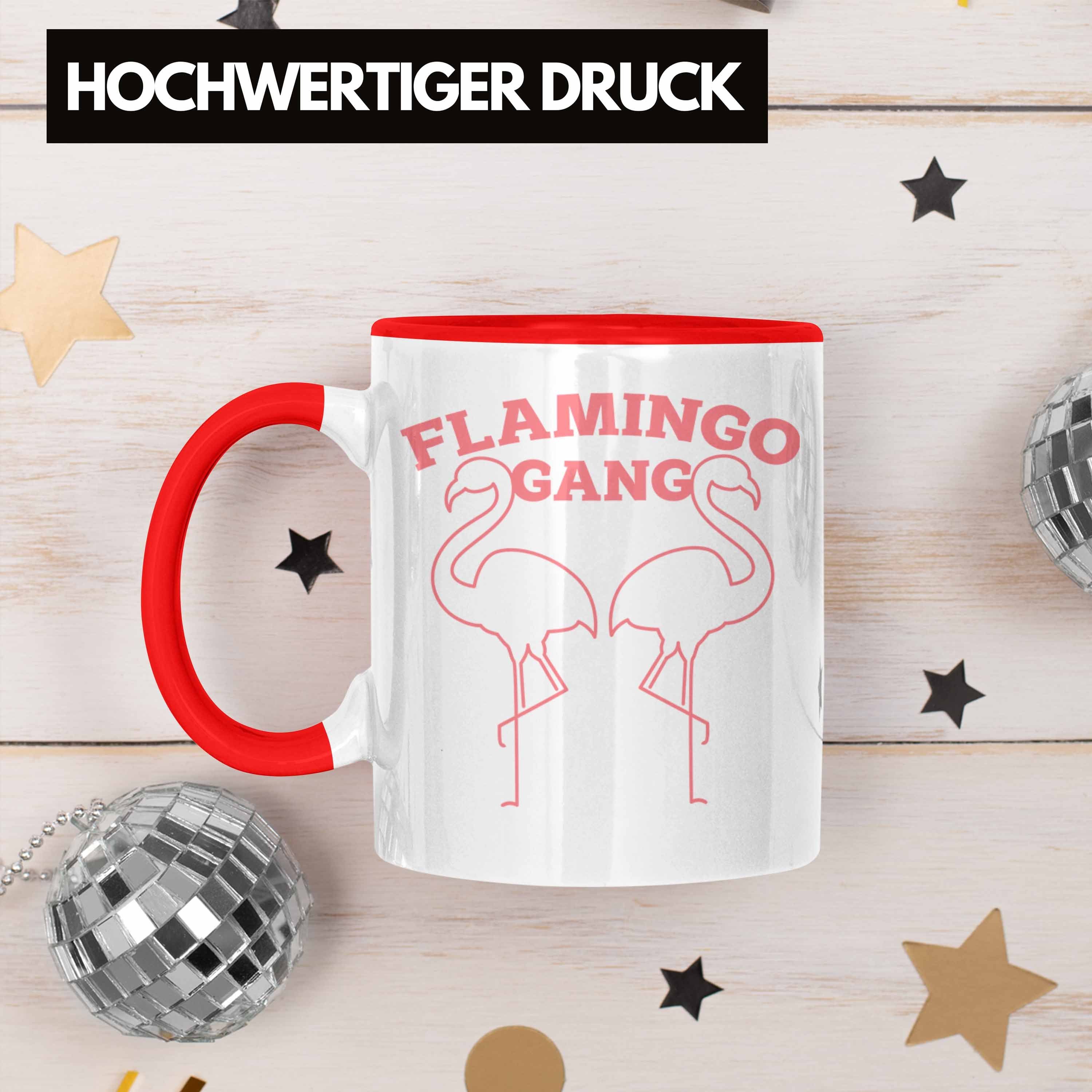 Trendation Tasse Trendation Fla Tasse Lustige Geschenkidee -Flamingo Flamingo-Fans Pink Rot