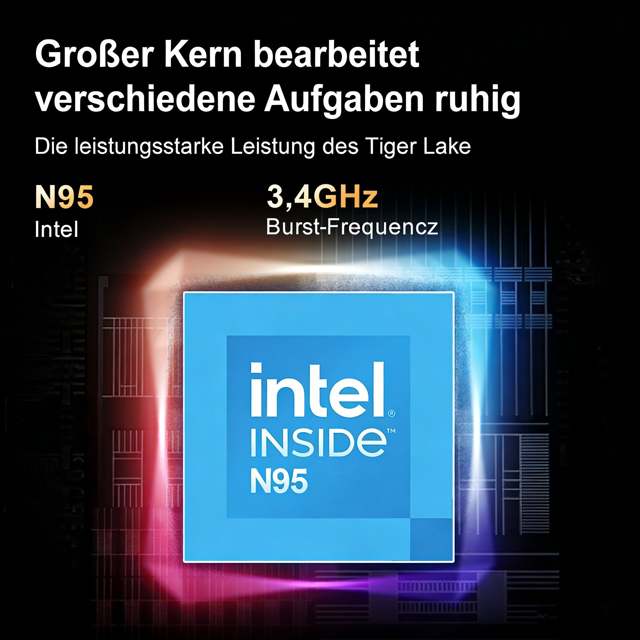 Ninkear Laptop 15.6 Zoll,FHD Display,Intel Processor N95 16GB RAM + 512GB SSD Business-Notebook (39,62 cm/15.6 Zoll, Intel Intel® N95 Intel® N95, Intel UHD Graphics, 16 GB, 512 GB SSD)