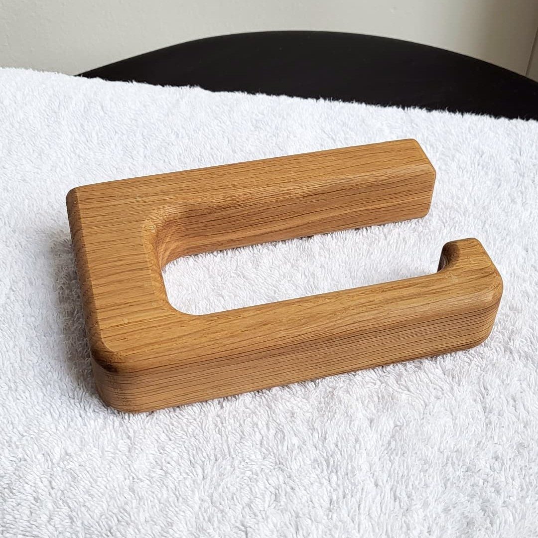 ScandiHooks Toilettenpapierhalter Toillettenpapierhalter aus massivem Eichenholz