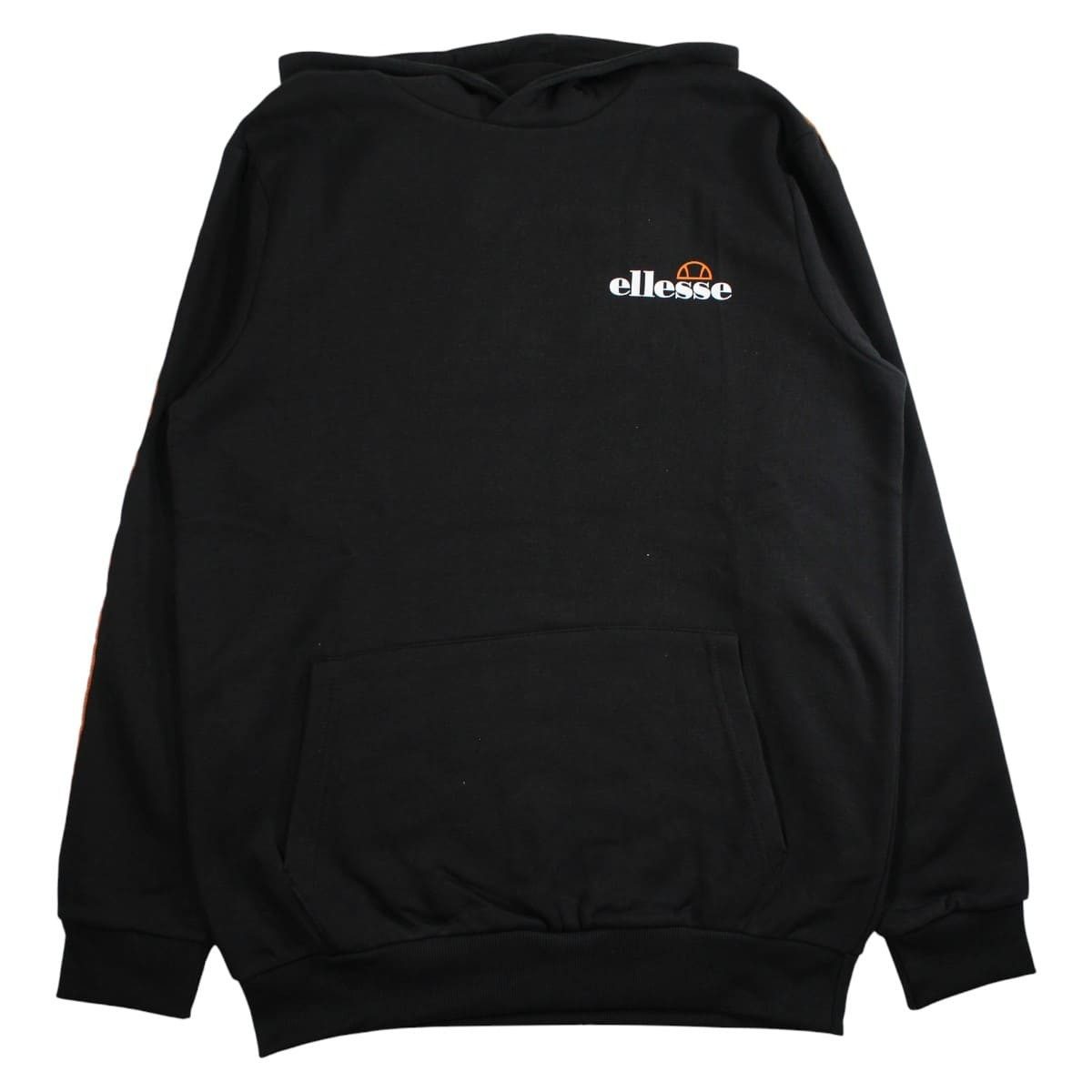 Hoodie Ellesse Dino Herren Hoodie Schwarz mit Ärmelstreifen & Print