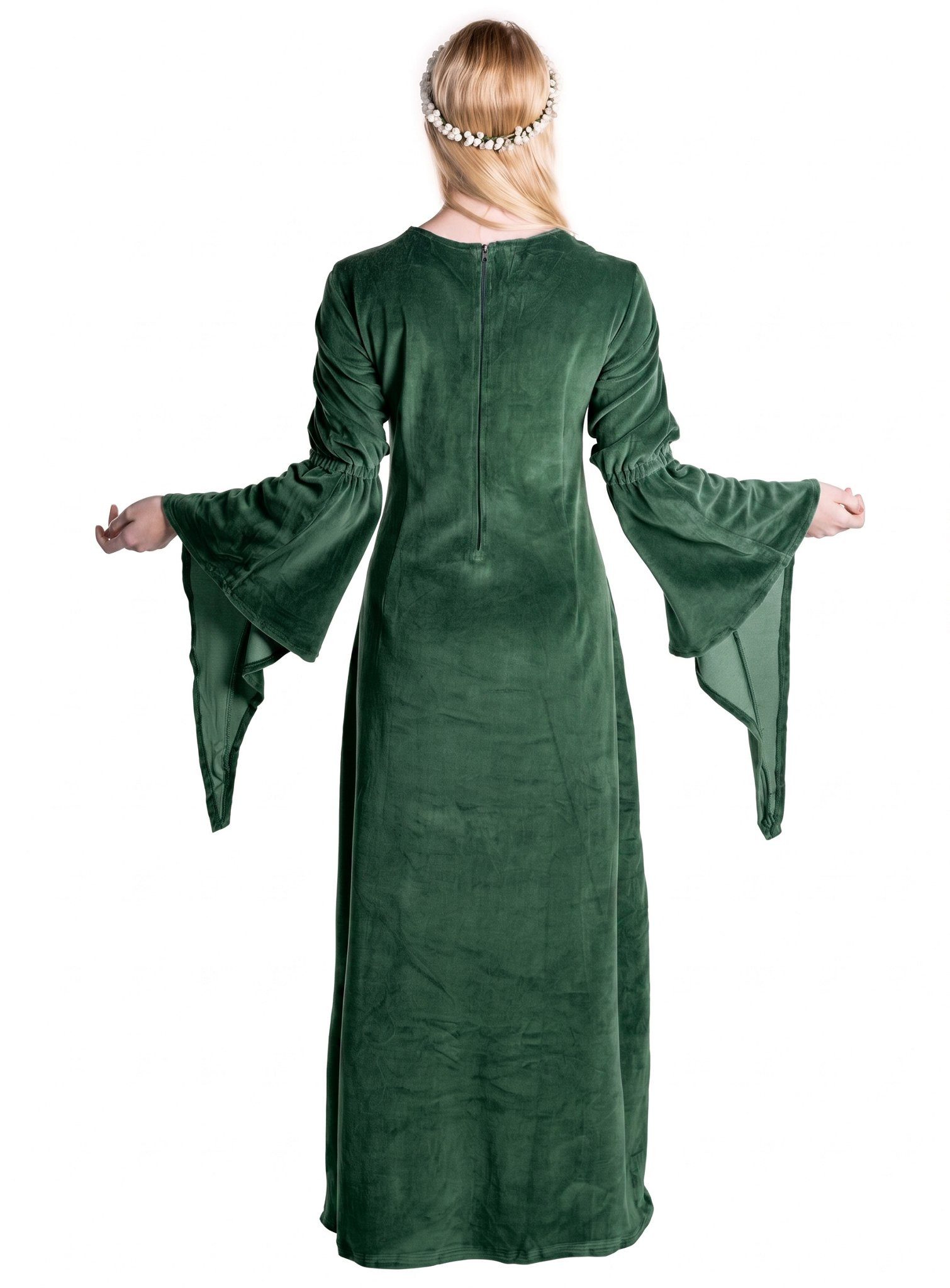 Metamorph Hexen-Kostüm Burgherrin Samtkleid grün, Hochwertige und authentische Mittelalterkleidung zu unschlagbar günst