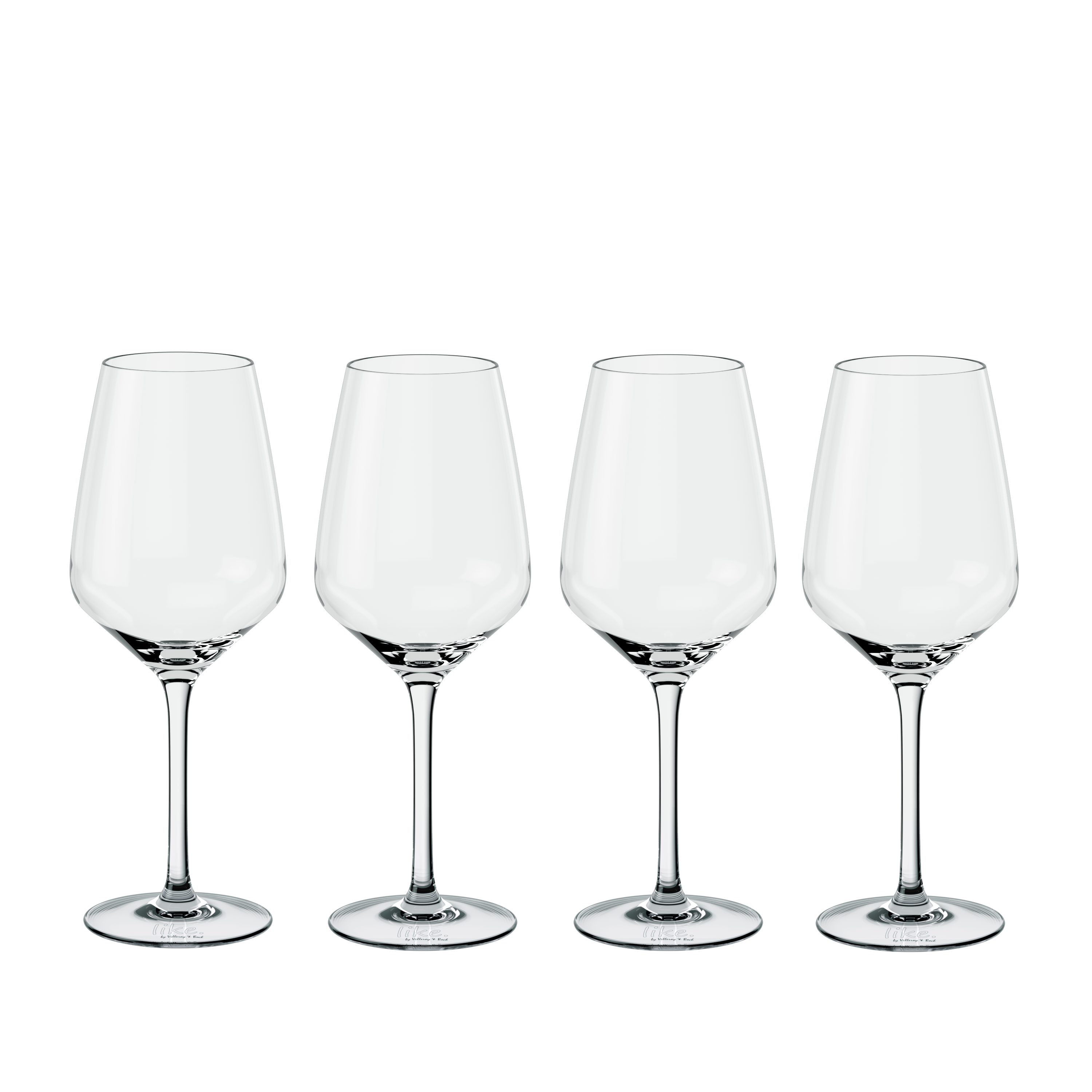 like. by Villeroy & Boch Gläser-Set Essential Weißweinglas, 4-tlg., Kristallglas