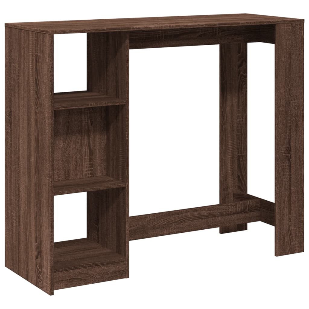 vidaXL Esstisch Bartisch mit Regal Braun günstig online kaufen