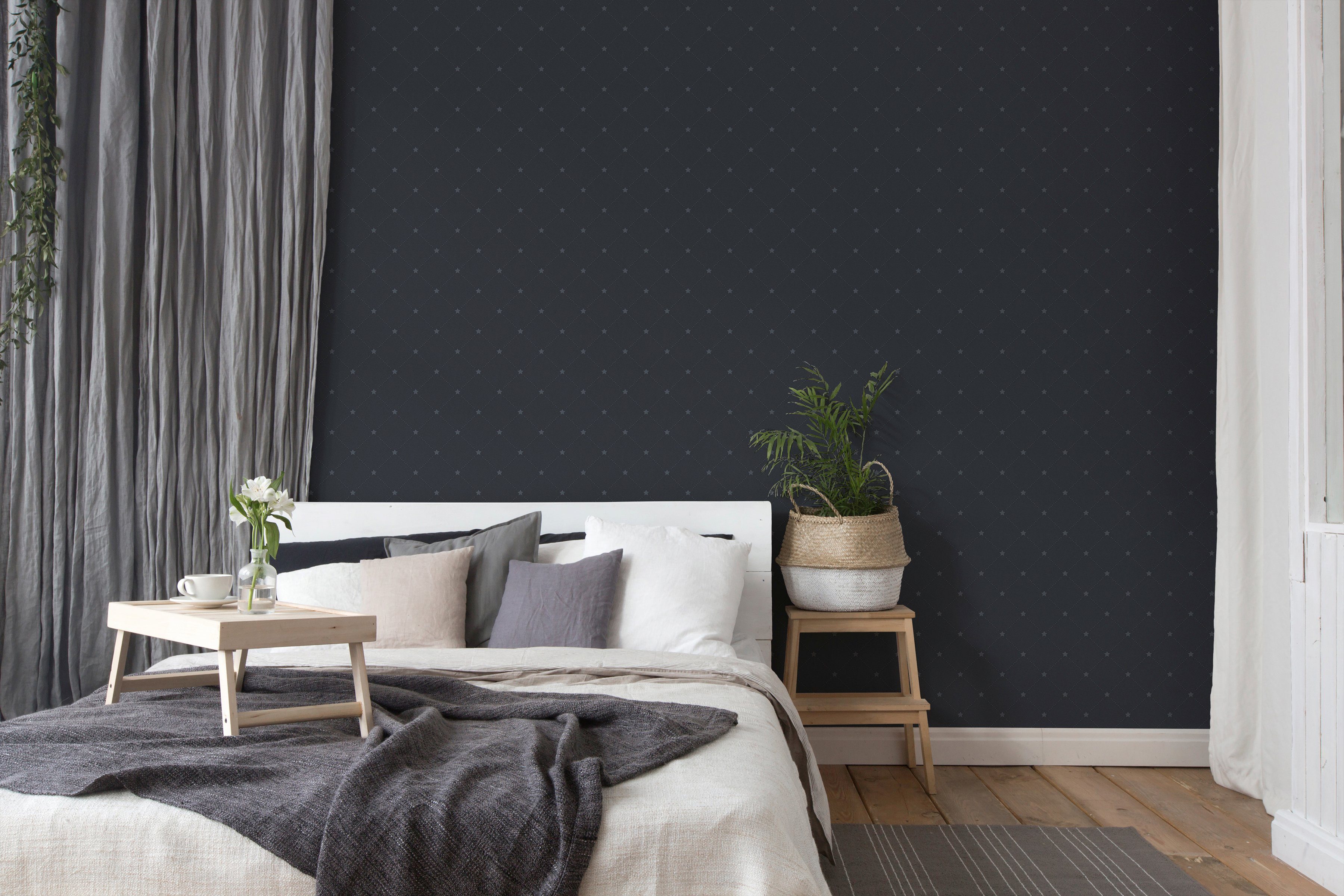 METROPOLIS BY MICHALSKY LIVING Vliestapete Change is good, Stylish Stars, leicht strukturiert, Motiv, Strukturmuster, gemustert, Designertapete Tapete Sterne Tapeten Wohnzimmer Schlafzimmer Küche