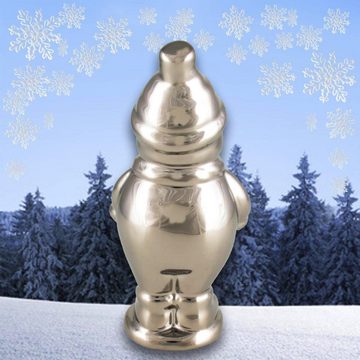 440s Weihnachtsmann 440s Keramik Schneemann THICKY silberfarben ca 16cm H