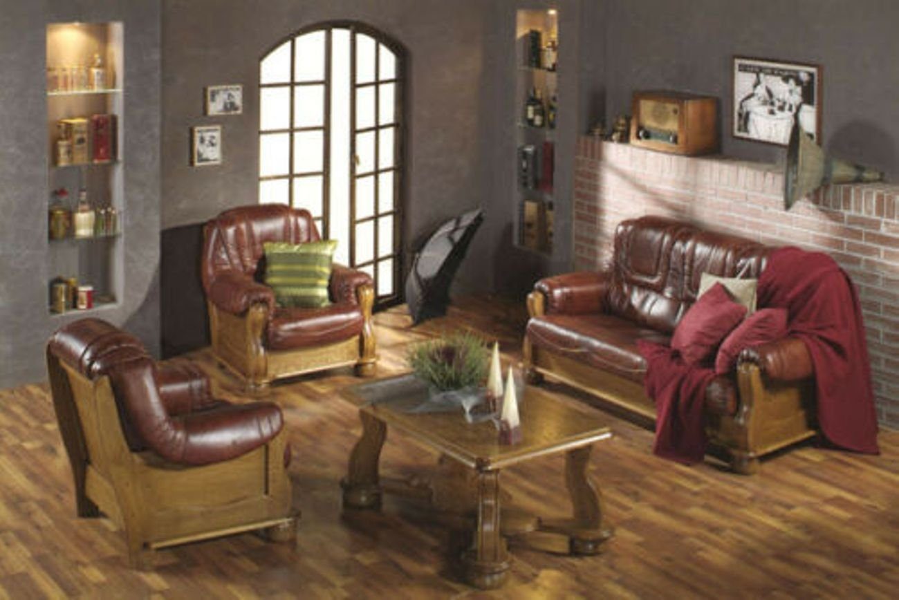 JVmoebel Sofa Sofagarnitur 3+1+1 Sitzer Klassischer Wohnlandschaft Sofas Couchen, Made in Europe