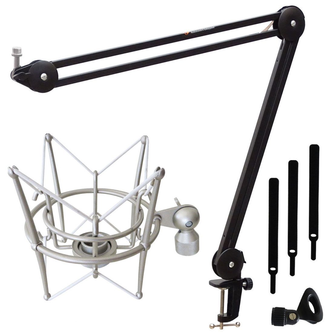 Mikrofonständer keepdrum MS138 Gelenkarm-Stativ mit MS089SV Mikrofon-Spinne