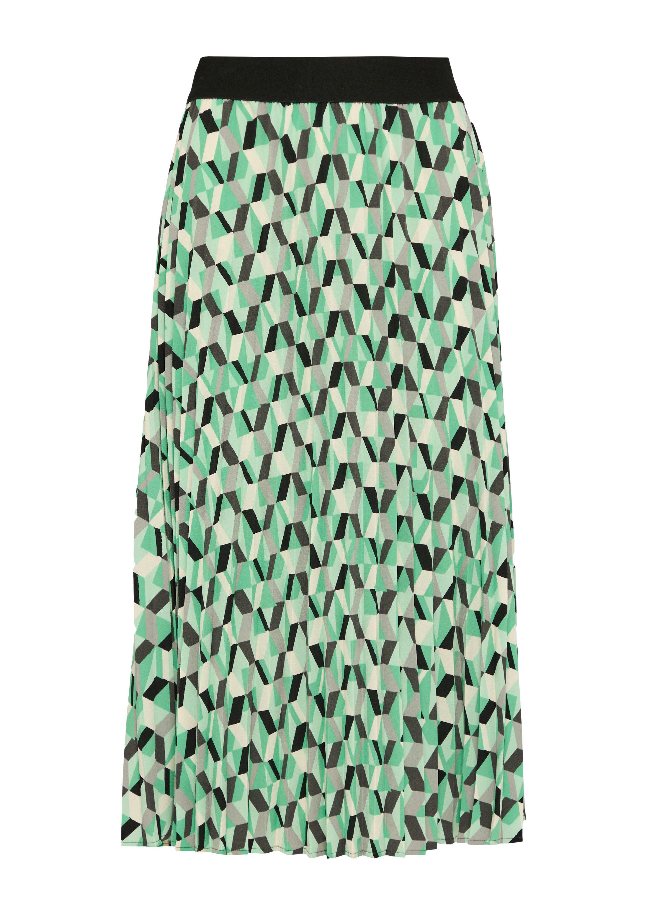 s.Oliver Midirock Rock Plissee-Rock in Midi-Länge mit All-over-Print